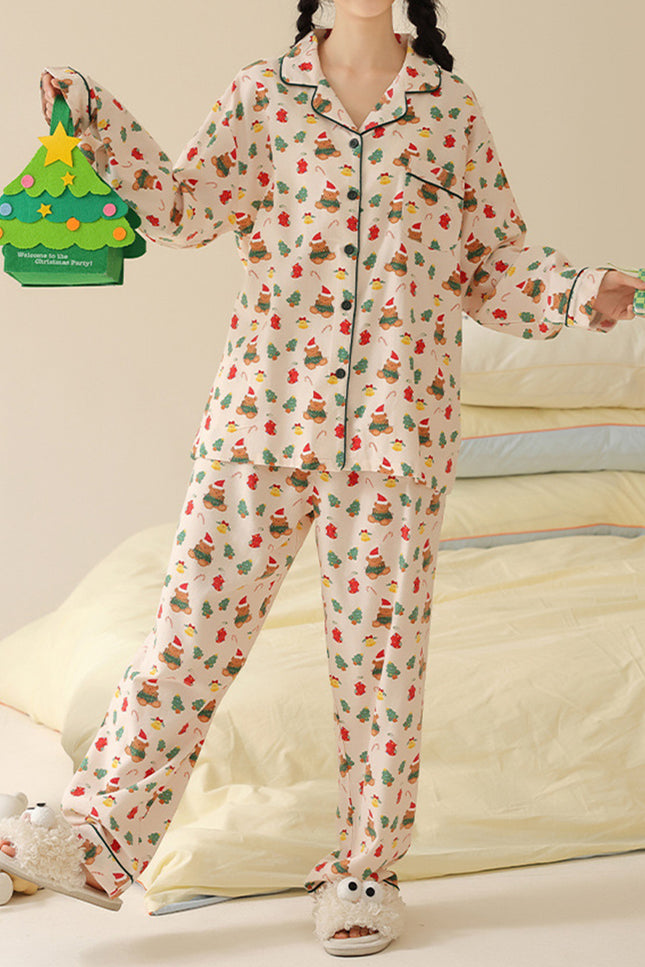 Onbely ensemble de pyjama nounours ours femme noël