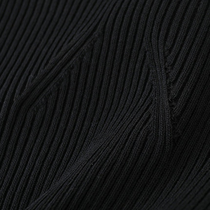 Onbely Haut Femme Manches Longues Col Bateau Mode Tricot Côtelé Automne Printemps