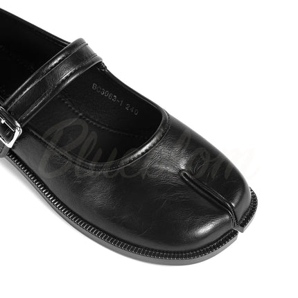 Chaussures Mary Jane Tabis Noir à Bout Fendu