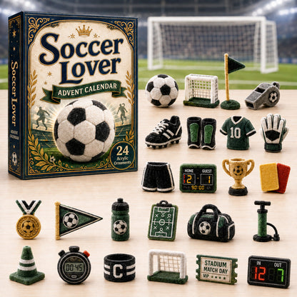 Soccer Lover Advent Calendar 2026 - 24-Day Festive Countdown, Acrylic Charms Blind Box - Gift For Sports Lovers