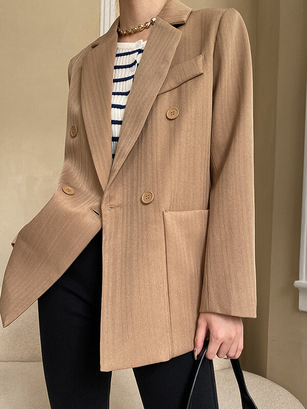Onbely blazer style tailleur double boutonnage femme - onbely