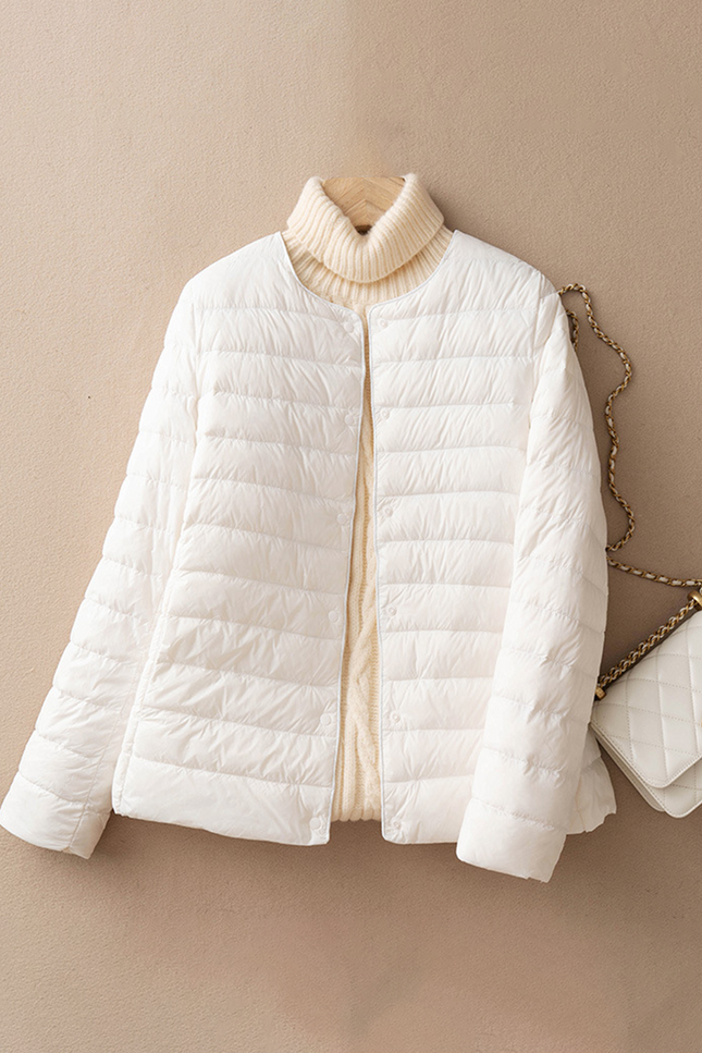 Onbely manteau doudoune boutonnage col rond femme