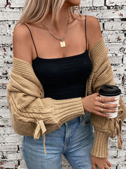 Onbely cardigans pull unicolore tissu tricoté manches longues feme décontractée mode tous les jours bureau