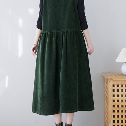 Onbely salopette jupe bretelle velours cotelé avec poches femme vintage