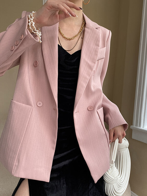 Onbely blazer style tailleur double boutonnage femme - onbely