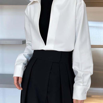 Onbely chemisier décolleté plongeant pour femme - onbely