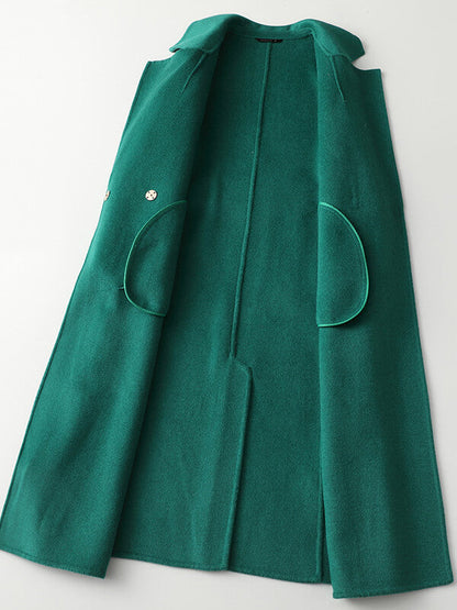 Onbely Manteau Long en Laine Femme Oversized avec Ceinture et Poches