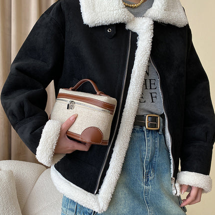 Onbely manteau aviateur suedine avec poches femme nior