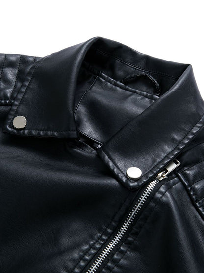 Onbely Perfecto femme en cuir PU avec fermeture éclair et col revers