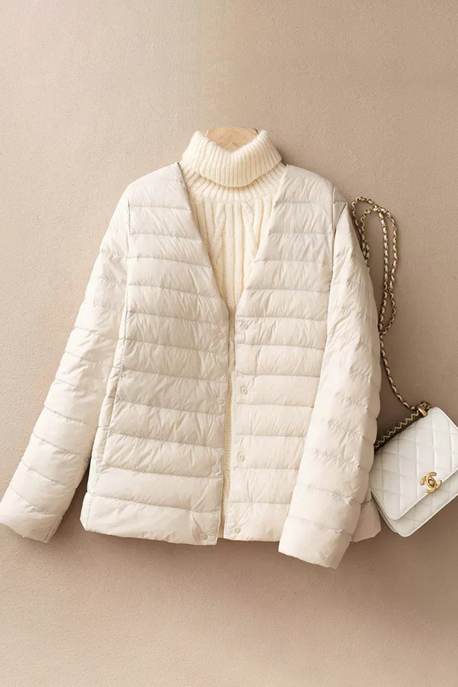 Onbely manteau doudoune boutonnage col rond femme