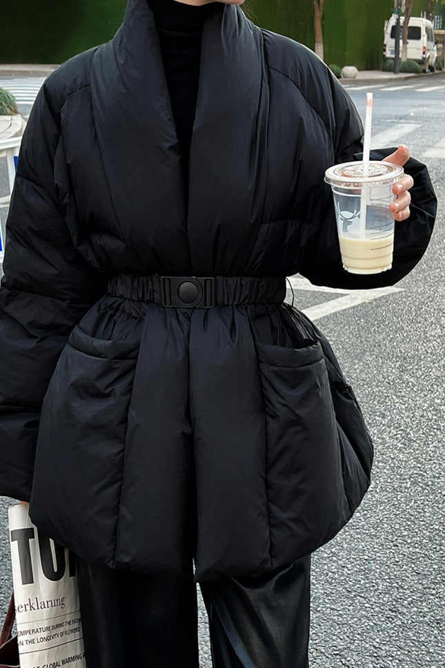 Onbely manteau doudoune avec ceinture poches femme mode