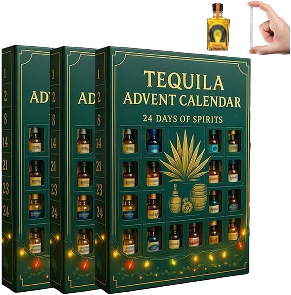 2026 Tequila Advent Calendar 24 Days Of Festive Surprises Mexican Inspired Holiday Countdown Gift 2d Acrylic Collectible Display Decor