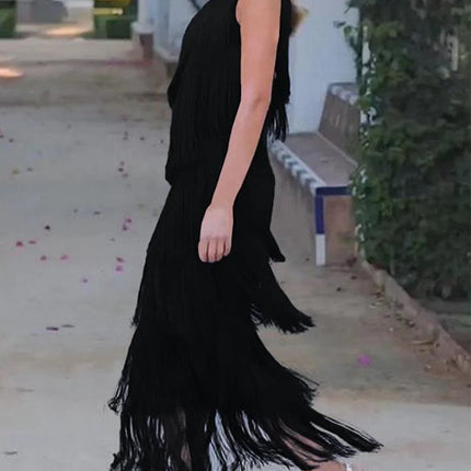 Onbely mi-longue robe unicolore une épaule col asymétrique mode élégant tous les jours bureau