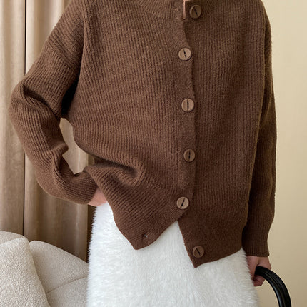 Onbely cardigan boutonnage col rond pour femme casual