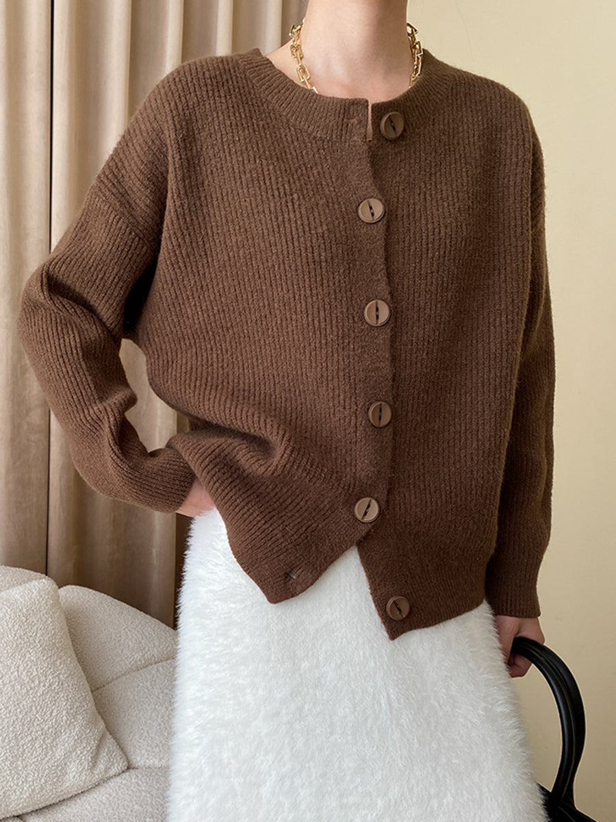 Onbely cardigan boutonnage col rond pour femme casual