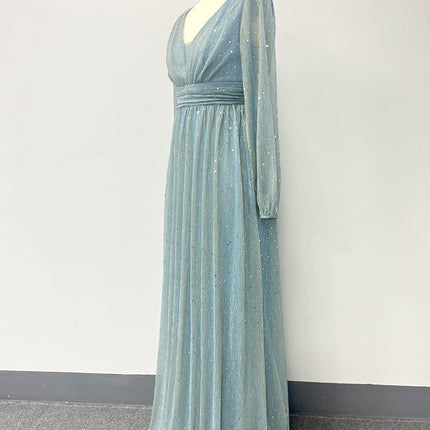 Onbely Robe de soirée maxi longue élégante avec paillettes brillantes pour un mariage femme cérémonie