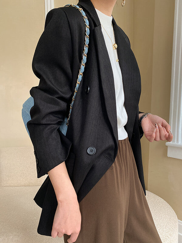 Onbely blazer style tailleur double boutonnage femme - onbely
