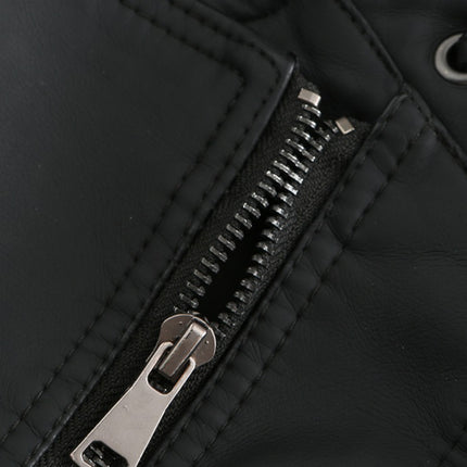 Onbely Perfecto femme en cuir PU avec poches et fermeture éclair