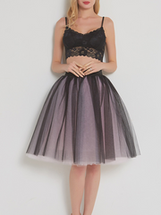 Onbely Women's Elegant Tulle Midi Tutu Skirt