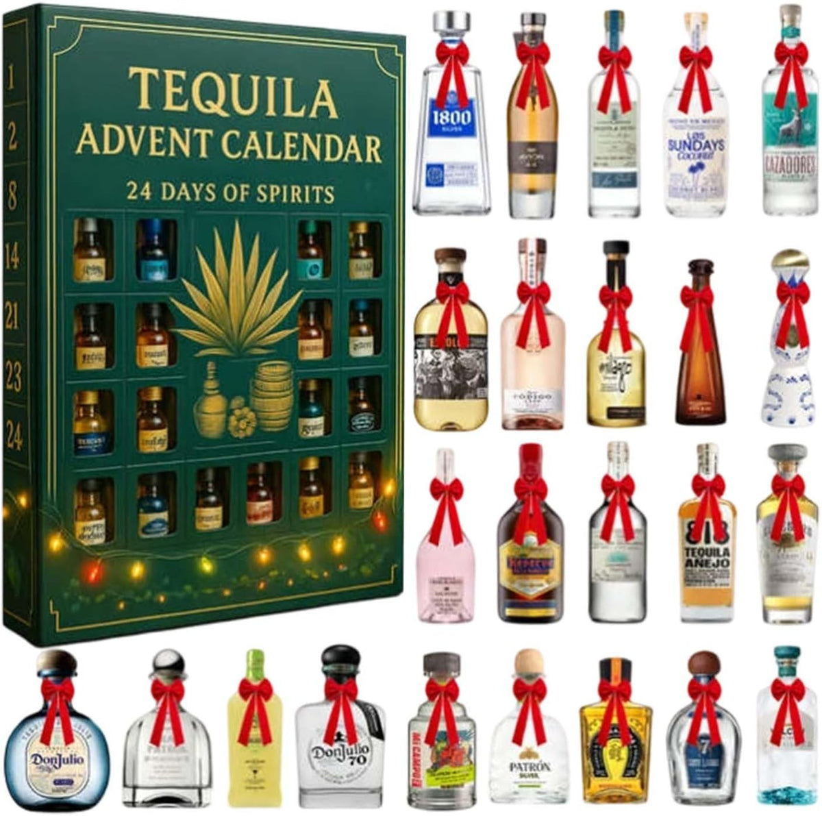 2026 Tequila Advent Calendar 24 Days Of Festive Surprises Mexican Inspired Holiday Countdown Gift 2d Acrylic Collectible Display Decor