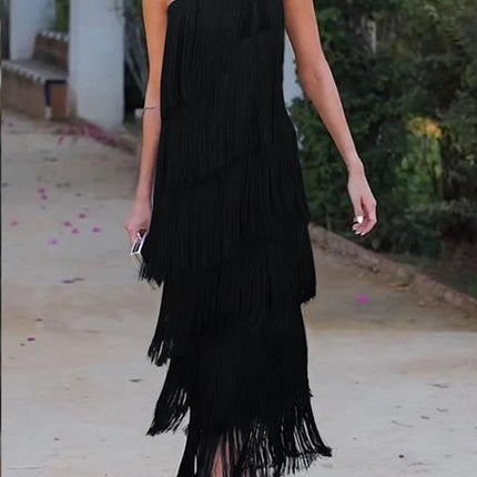 Onbely mi-longue robe unicolore une épaule col asymétrique mode élégant tous les jours bureau