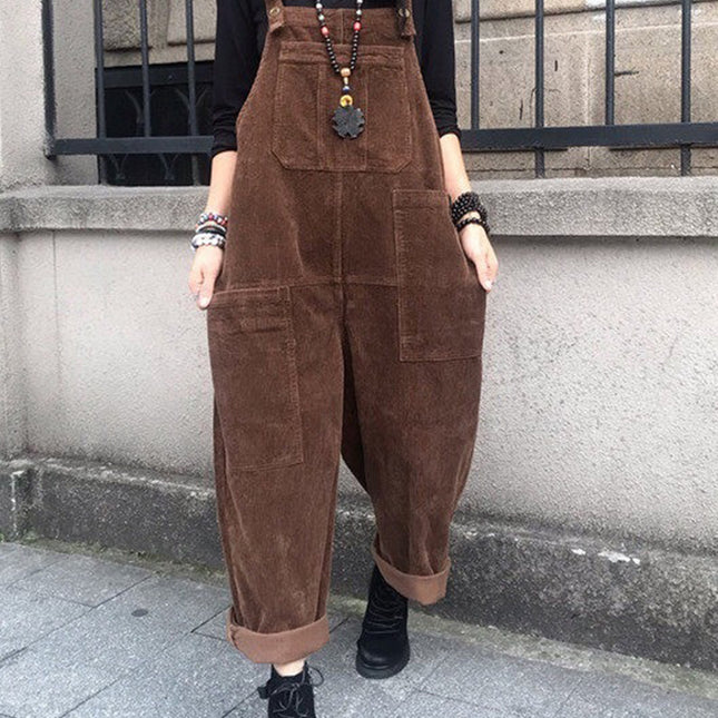 Onbely salopette velours cotelé avec poches femme casual