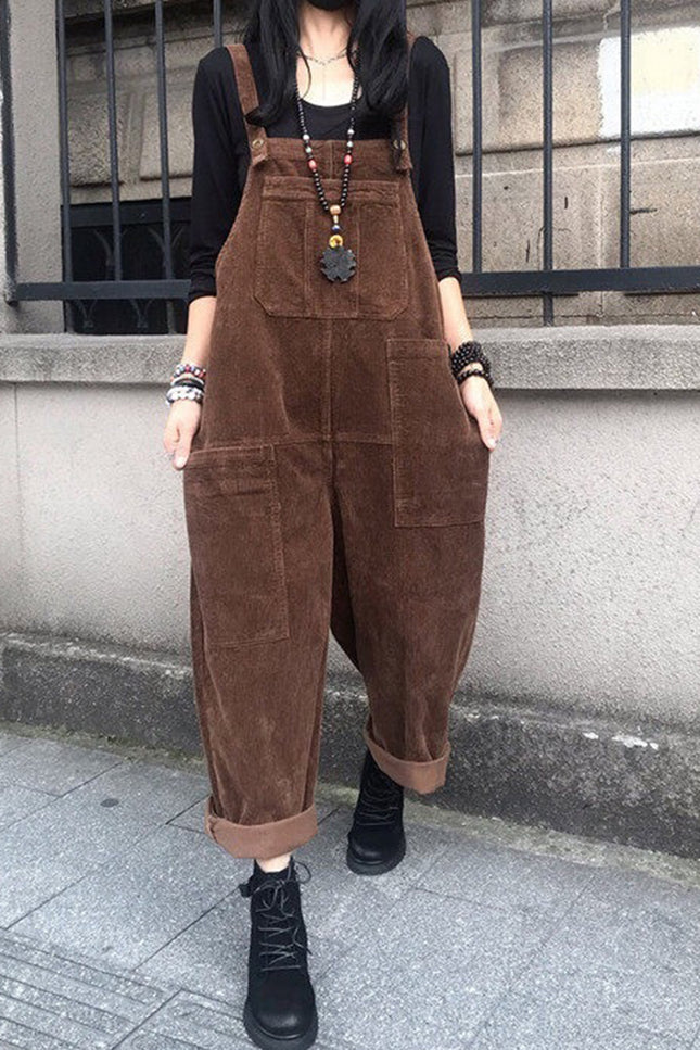 Onbely salopette velours cotelé avec poches femme casual