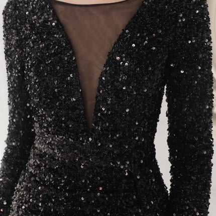 Onbely robe de soirée maxi fendue sur le côté en paillettes brillantes pour un mariage femme cérémonie