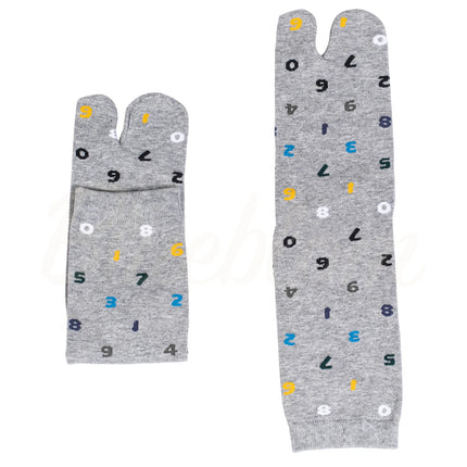 Chaussettes Tabis à Bout Fendu - Imprimé Chiffres