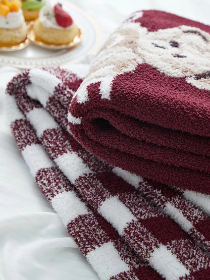 Onbely ensemble de pyjama polaire nounours ours carreaux femme noël