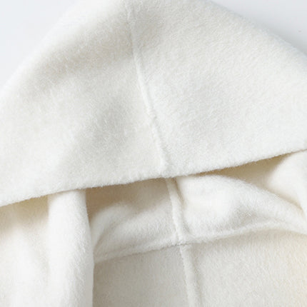 Onbely manteau en laine avec ceinture à capuche femme mode