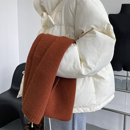 Onbely manteau en coton avec poches col montant femme mode hiver