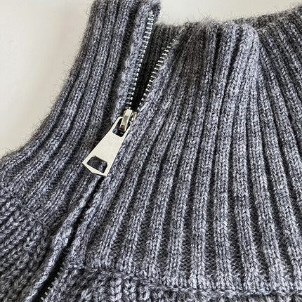 Onbely pull mode col montant fermeture éclair pour femme - onbely