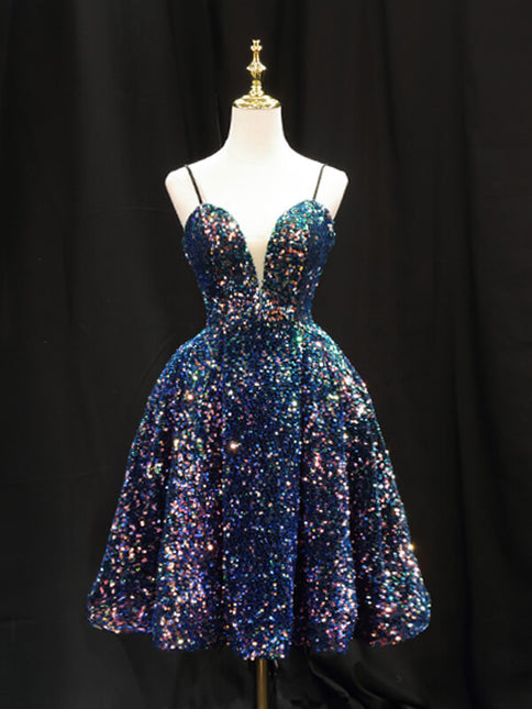 Onbely mi-longue robe brillante paillette à fines brides - onbely