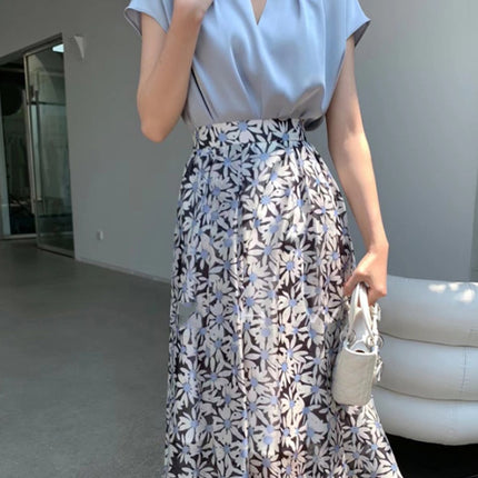 Onbely blouse satin Col en V femme mode