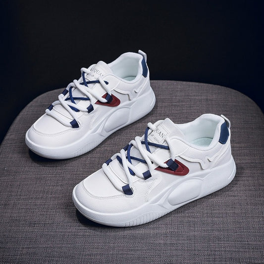Onbely Baskets Femme Blanche à Semelle Épaisse Sneakers Respirantes et Colorées Chaussures Mode pour l’Automne