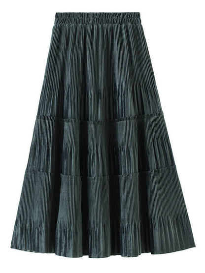 Onbely jupe longue velours taille élastique femme mode - onbely
