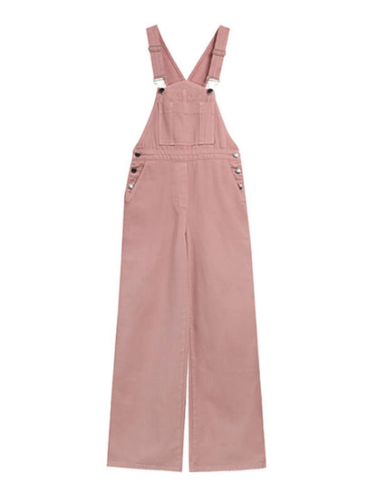 Onbely salopette jean rose pour femme - onbely