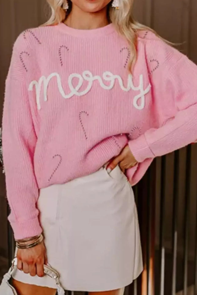 Merry Candy Cane Pull de Noël