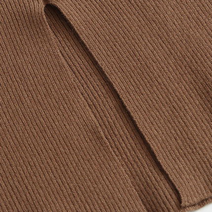 Onbely pull en maille moulante Col en V boutons pour femme mode