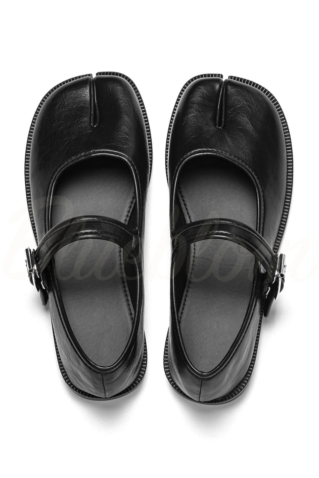 Chaussures Mary Jane Tabis Noir à Bout Fendu