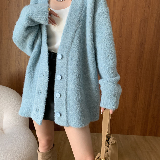 Onbely cardigan boutonnage femme mode bleu