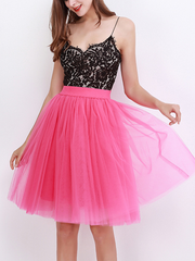 Onbely Jupe Tutu Mi-Longue en Tulle Élégante pour Femme