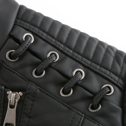 Onbely Perfecto femme en cuir PU avec poches et fermeture éclair