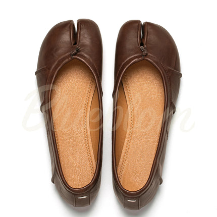 Ballerines Tabis à Bout Fendu Marron - Style Minimaliste