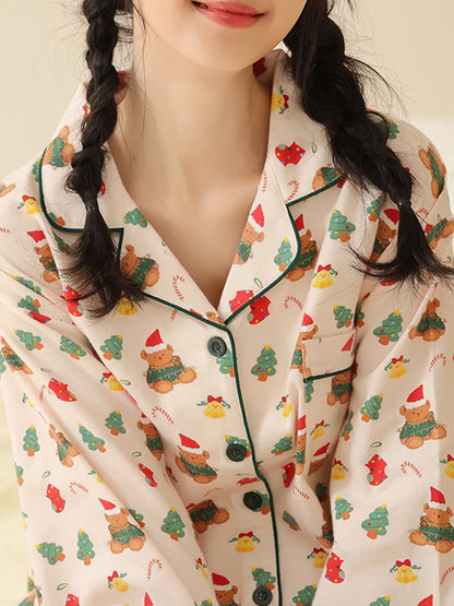 Onbely ensemble de pyjama nounours ours femme noël
