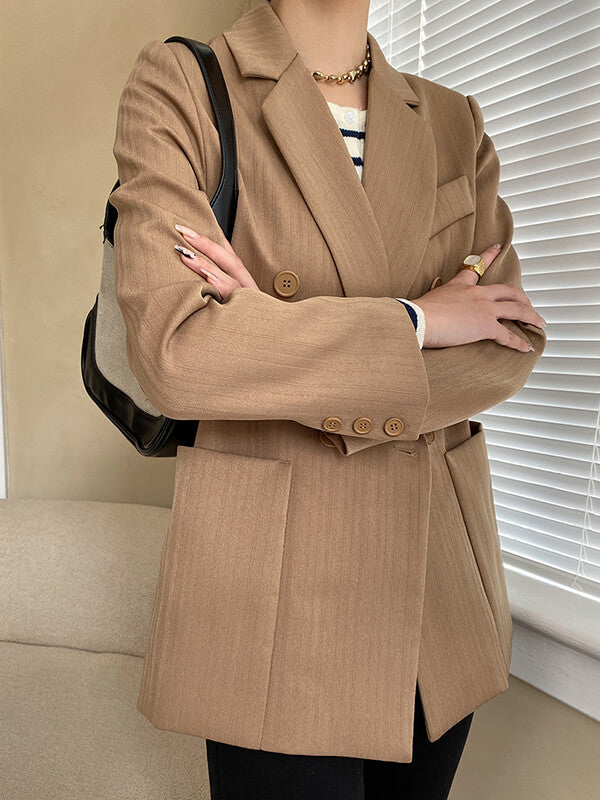 Onbely blazer style tailleur double boutonnage femme - onbely