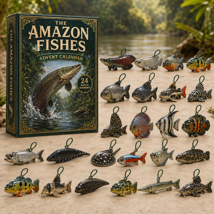 Amazon Fished Advent Calendar 2026 - 24-Day Festive Countdown, Acrylic Charms Blind Box - Gift For Fish Lovers