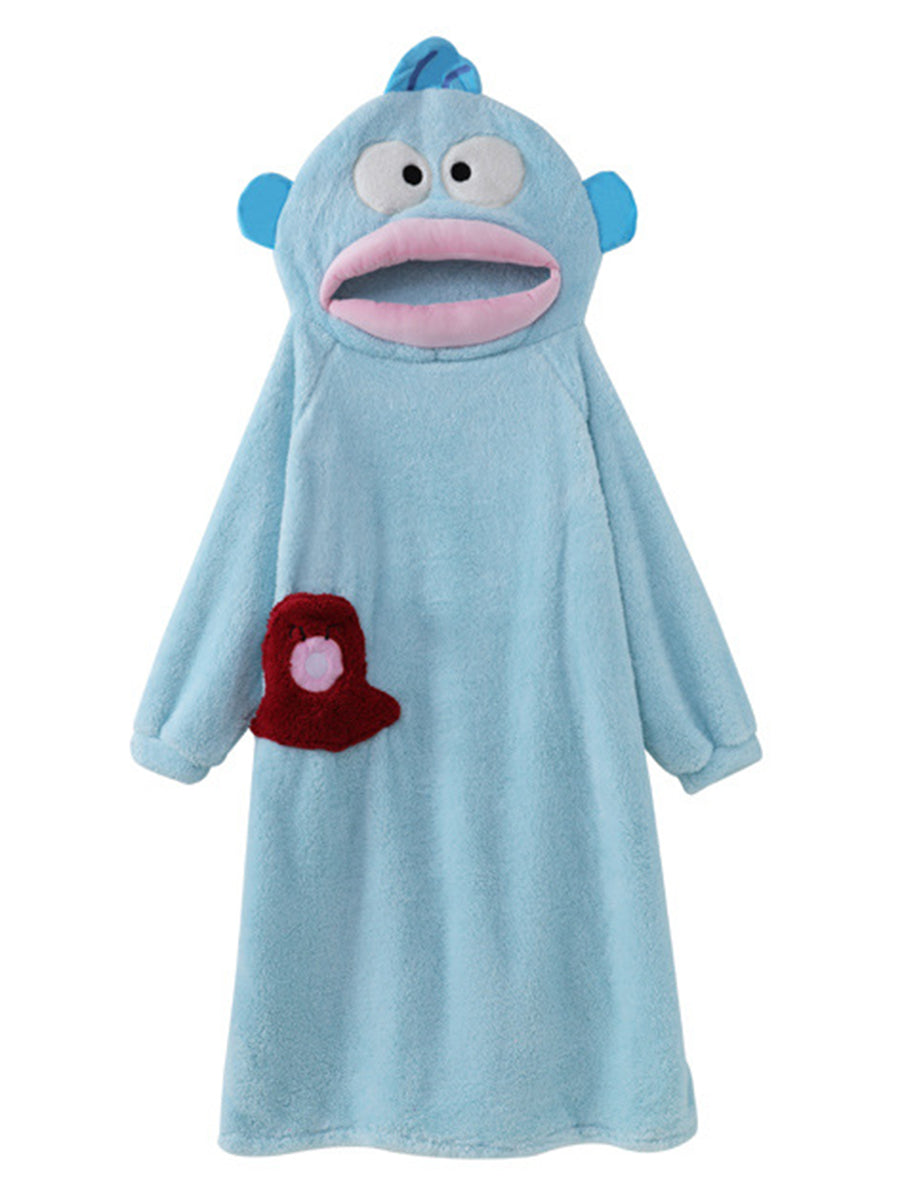 Onbely pyjama combinaison adulte animaux poisson bleu oversized