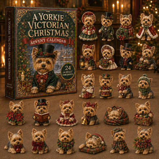 A Yorkie Victorian Christmas Advent Calendar 2026 - 24-Day Festive Countdown